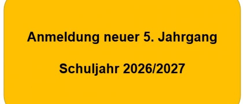 Schulanmeldung Jahrgang 5